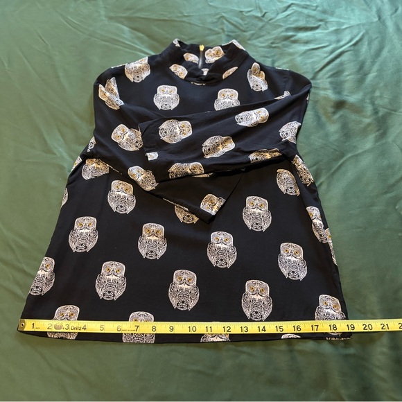 EUC - Sweet & Spooky H&M Owl Print Top - Picture 11 of 13